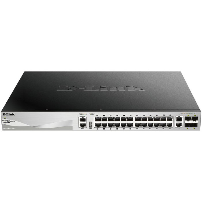 D-Link DGS-3130-30PS/E Switch Gestionado L3, 24 Puertos PoE+, 6 Puertos 10G D-Link DGS-3130-30PS/E Switch Gestionado L3, 24 Puertos PoE+, 6 Puertos 10G